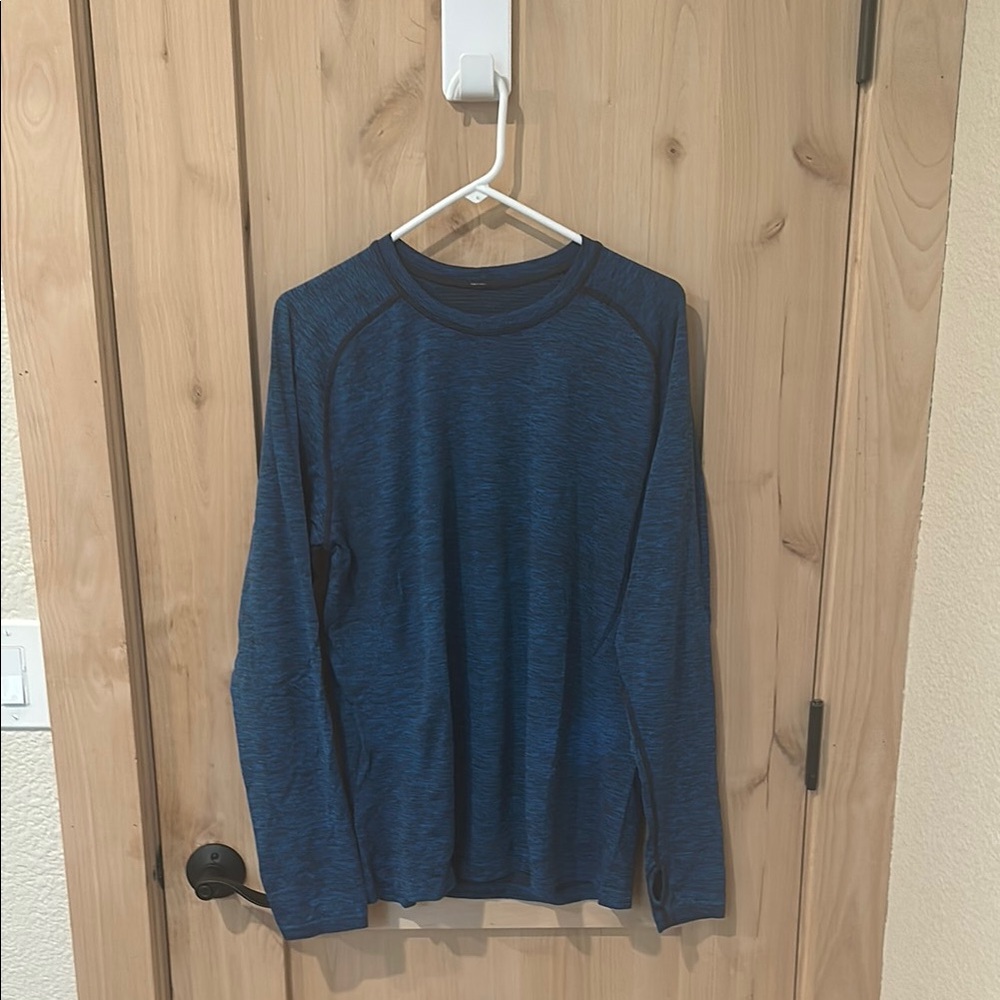 Lululemon Men's Blue Long Sleeve Shirt